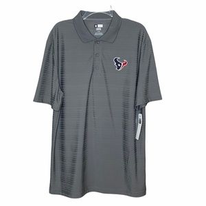 Houston Texans NFL Polo TX3 Cool Shirt Gray Sz L